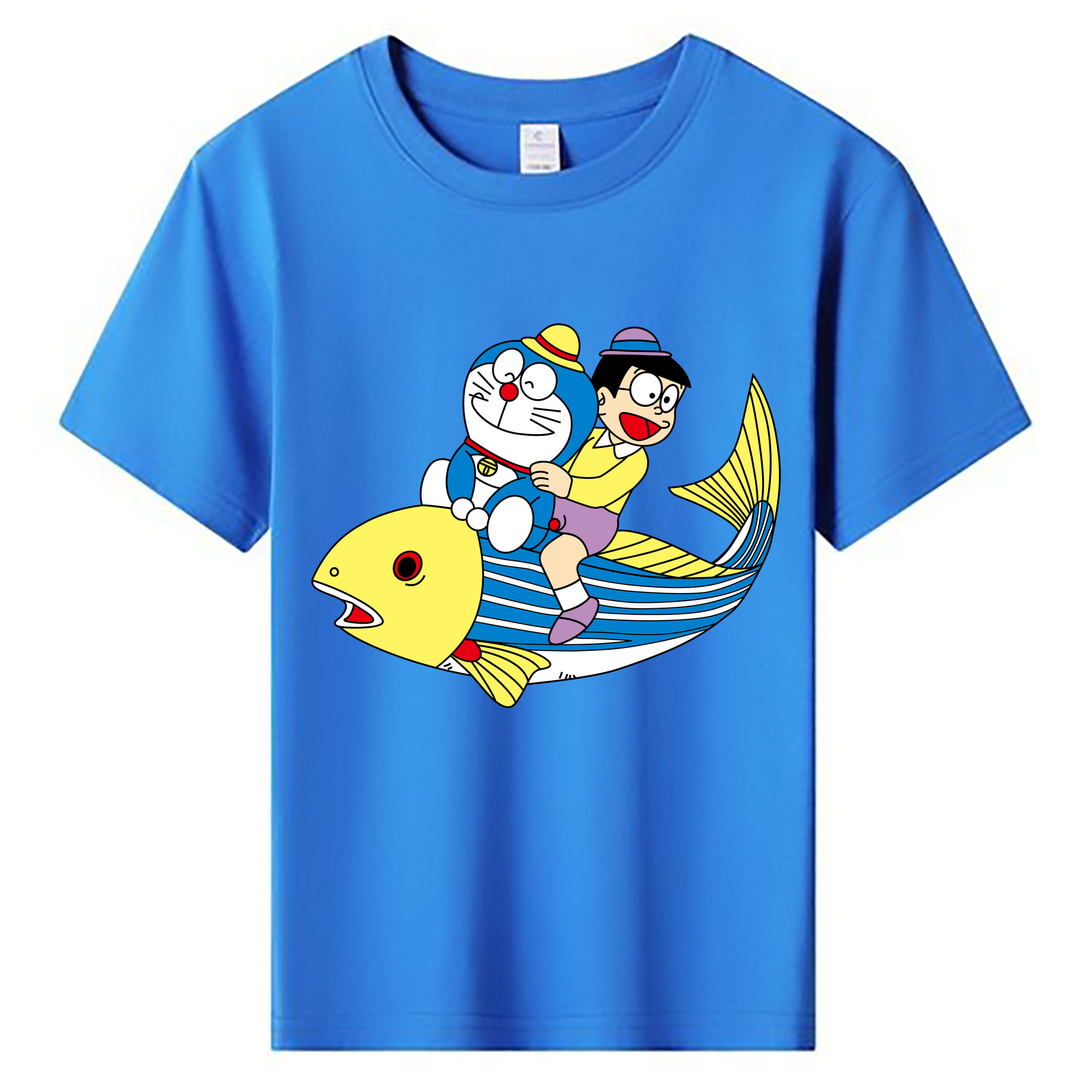 （画像用） ドラえもん 野比 のび太 Doraemon Nobita Nobi 綿100％キッズTシャツ（フロントプリント）
